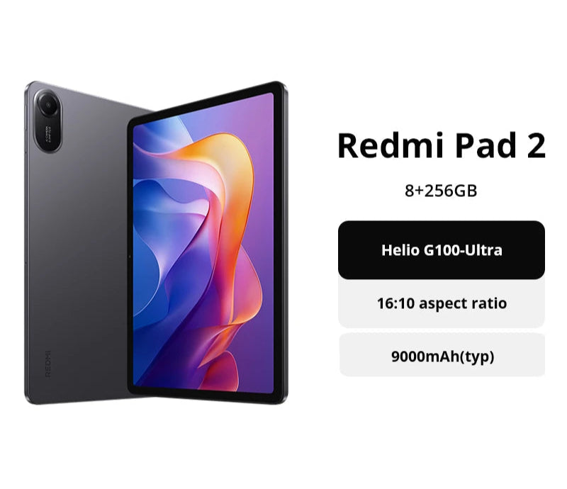 Tablet Redmi Pad 2 Wi-Fi – Ecrã 2.5K de 11 polegadas,  256GB, 9000mAh Tablet Redmi Pad 2 Wi-Fi – Ecrã 2.5K de 11 polegadas,  256GB, 9000mAh